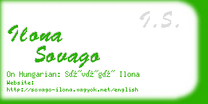 ilona sovago business card